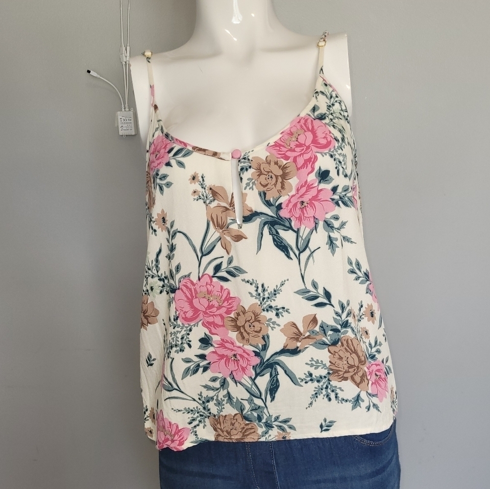 Saltwater Luxe Cropped Floral Tank, VGUC, Size L
